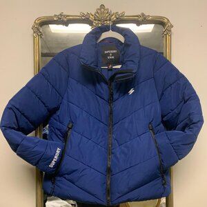 Superdry Blue Quilted Puffer Jacket